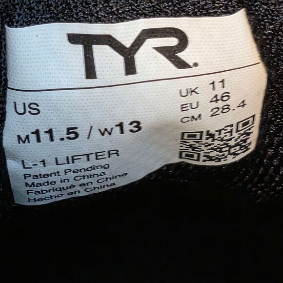 TYR L-1 Lifter Weightlifting Shoes Black Beige Men's Size 11.5 Women's 13 - Picture 7 of 7